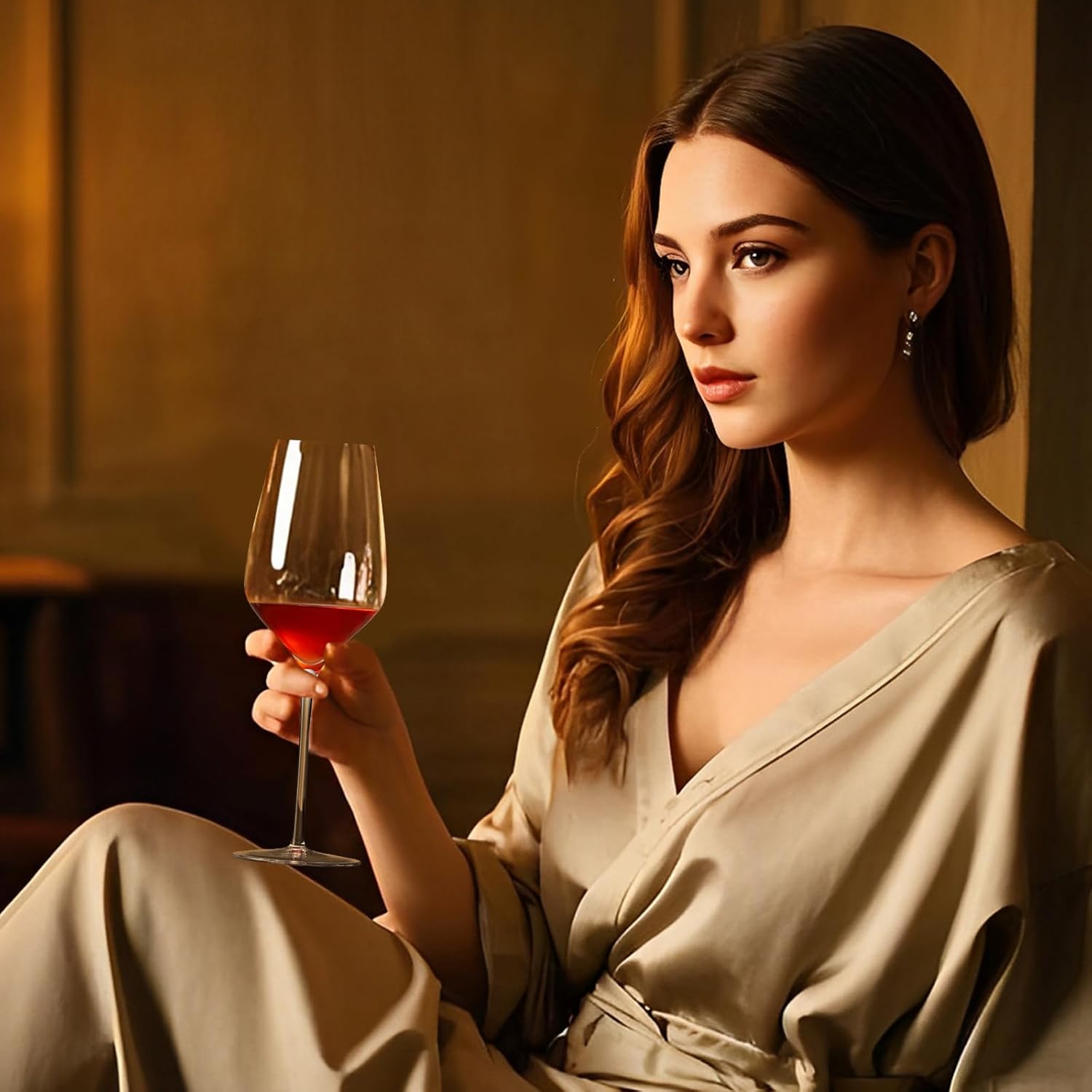 ACHEER Crystal Red Wine Glasses Set of 4 - Large 20 Oz - Long Stem,Hand Blown Bordeaux Glasses Italian Style, Lead-Free, Light, Ultra-thin,Tall, Gift Box- for Christmas, Anniversary, Birthday