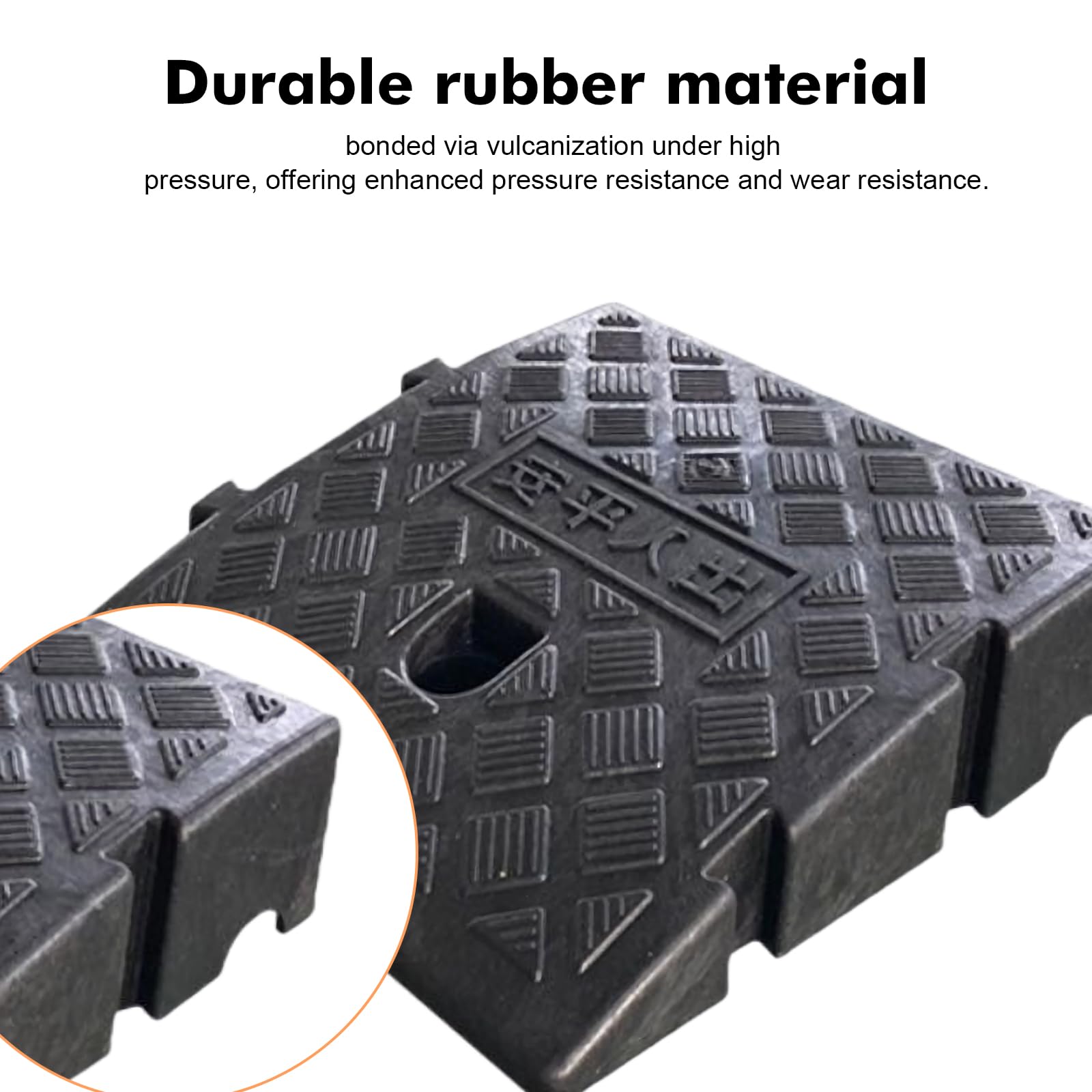 BAIFULAI Rampes de trottoir : 2 rampes de trottoir en plastique PE robuste Rampe d'escalier portable pour fauteuil roulant Rampe de seuil de porte de voiture pour entrée de maison, magasin, allée (250