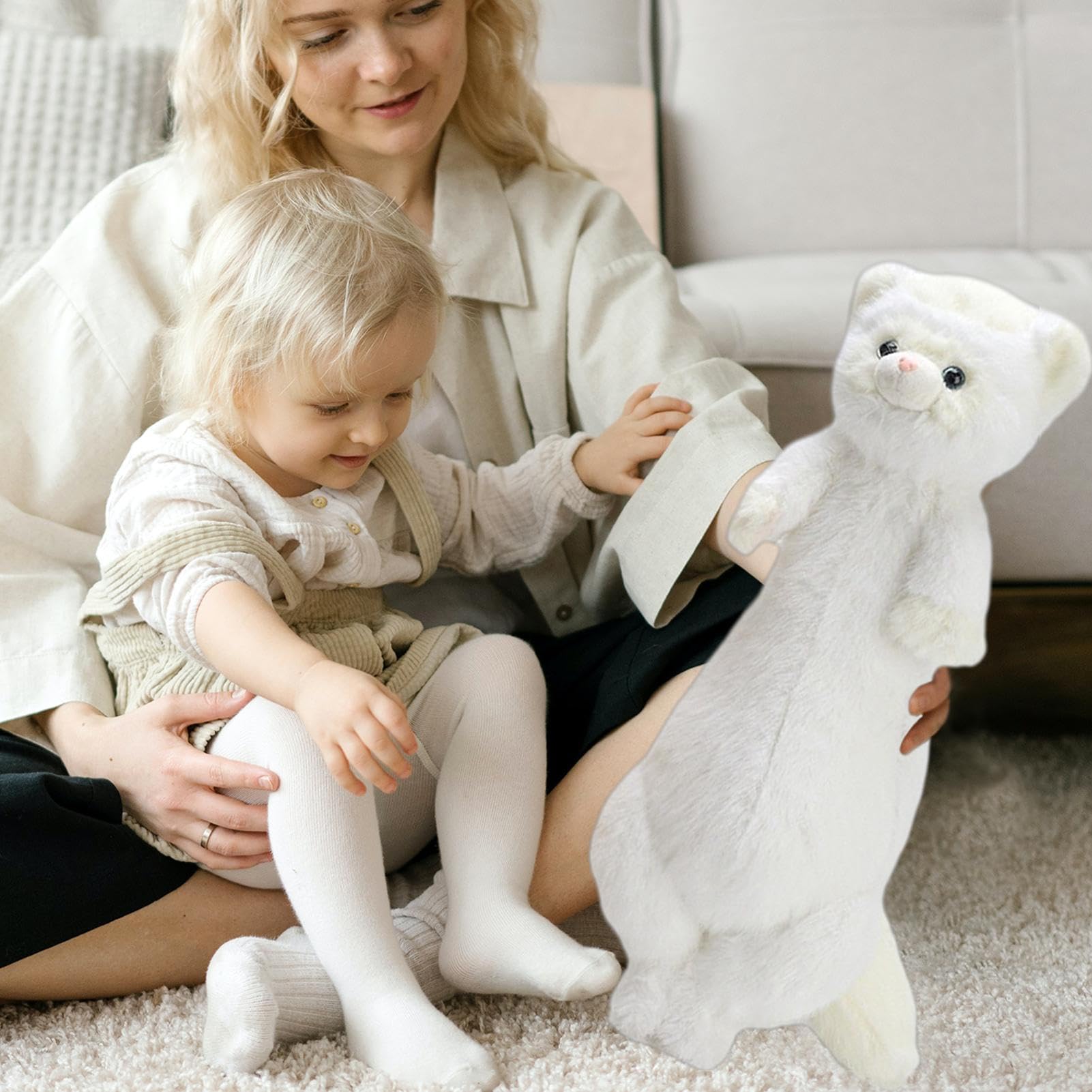 Generico Peluche furetto - Morbido per animali, simpatica bambola pelosa, design delicato e confortevole da abbracciare | decorativo per divano camera da per auto, per ragazze, bambini, d