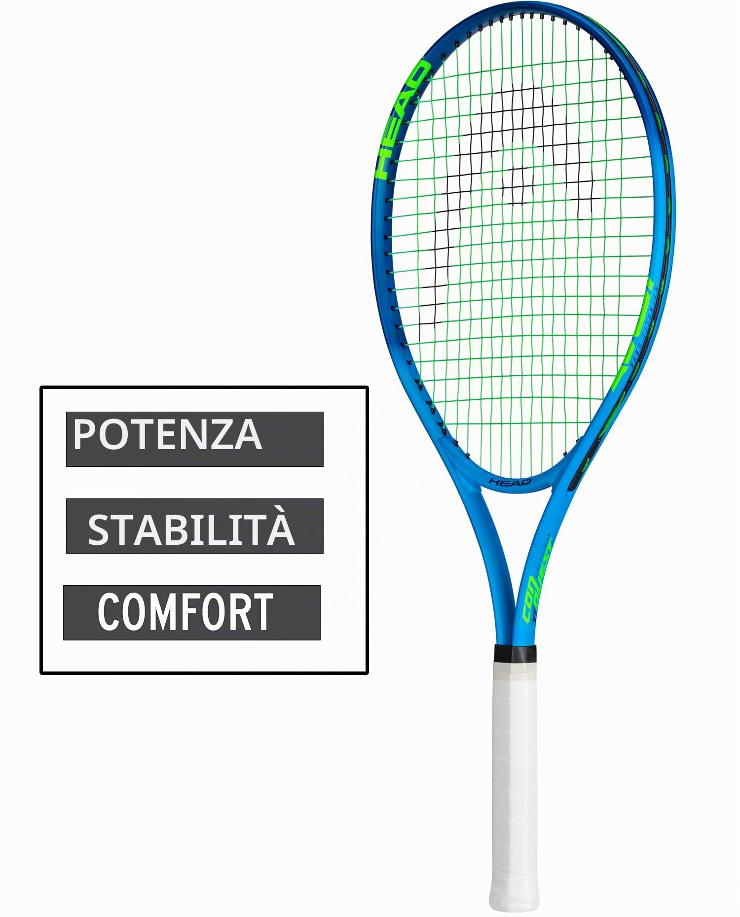 HEAD Ti. Conquest Tennis Racket - Pre-Strung Light Balance 27 Inch Racquet - 4