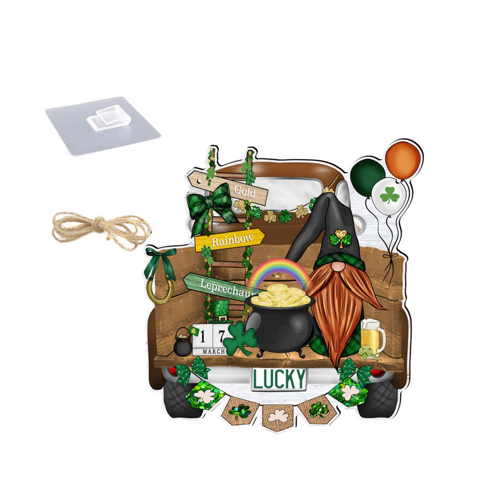 Elnwnnkc Patricks Day Welcome Sign Leprechaun Hanging Front Door Plaques Porch Welcome Sign Holiday Party Decoration Irish Festival Decorations