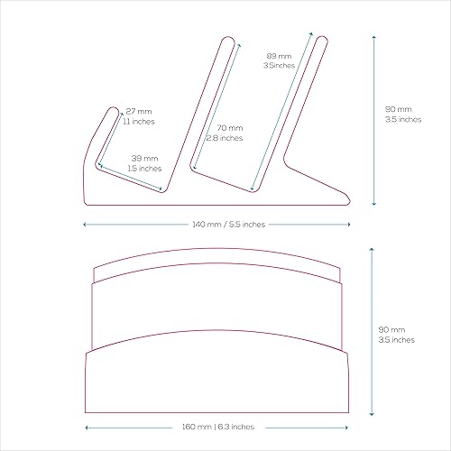 Miniatura 2 de BRAINWAVZ Soporte doble para teclado de escritorio, adecuado para teclados pequeños para juegos y tableros grandes de tamaño completo, organiza tu