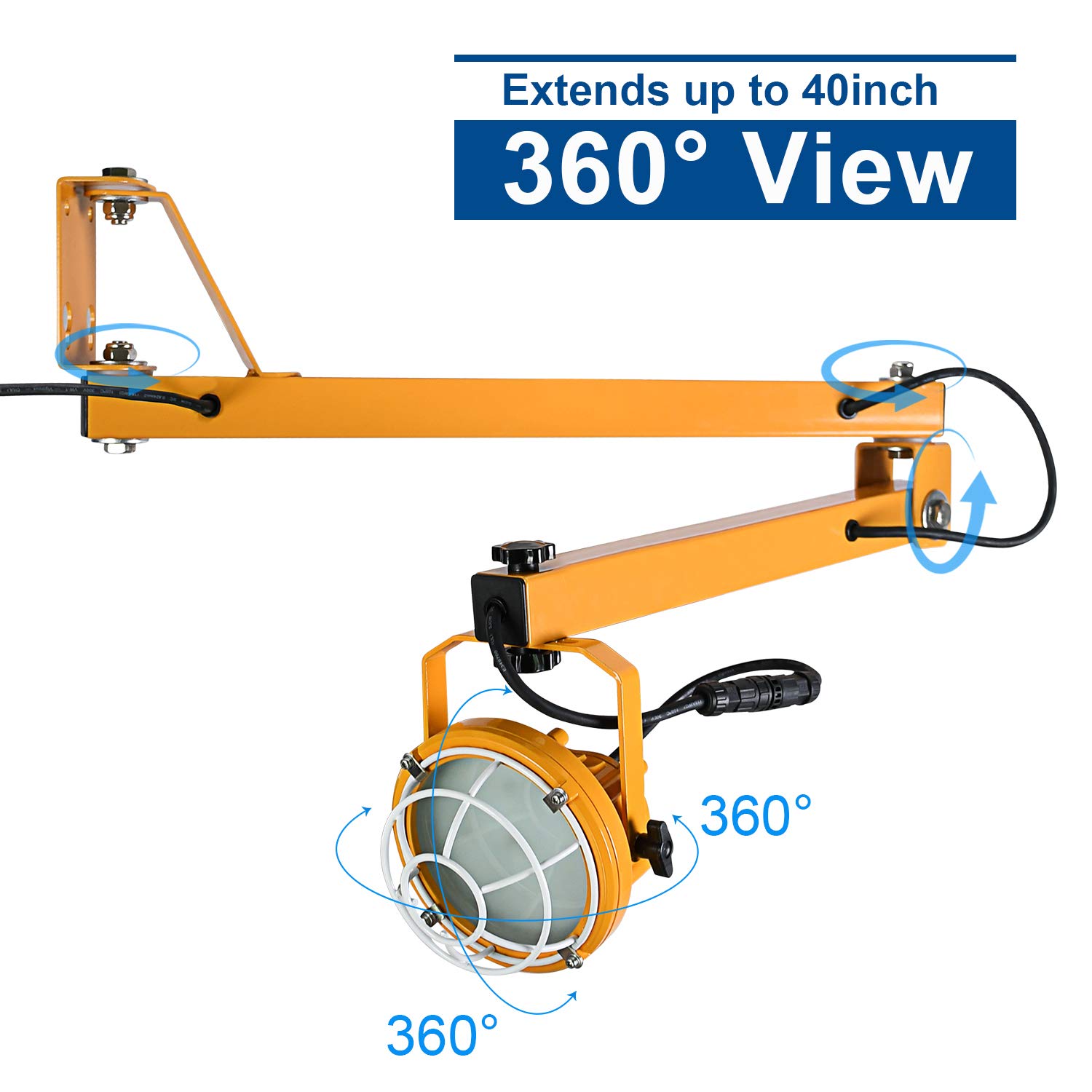 Lawind LED Dock Light with Swing Arm,Loading Dock Mounting Arm Heavy