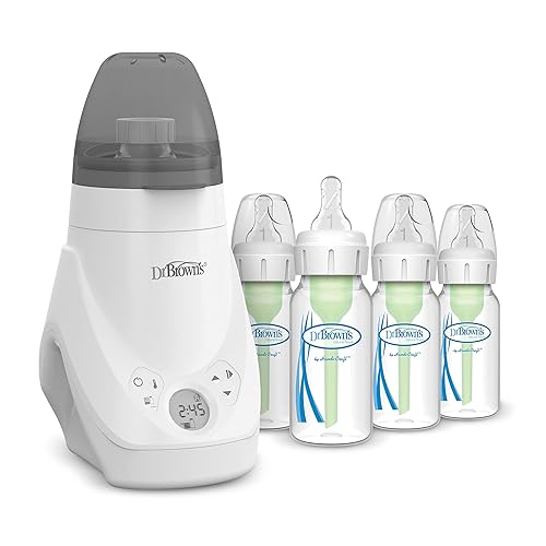Miniatura 29 de Dr. Brown’s Deluxe Baby Bottle Warmer and Sterilizer For Bottles and Baby Food Jars with Anti-Colic Options+ Baby Bottles 4 oz Level 1 Slow Flow