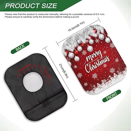 Miniatura 7 de Rnyleeg Bolsas de drenaje de ostomía de Feliz Navidad para mujeres y hombres, fundas elásticas para bolsas de ostomía con cierre, suministros de