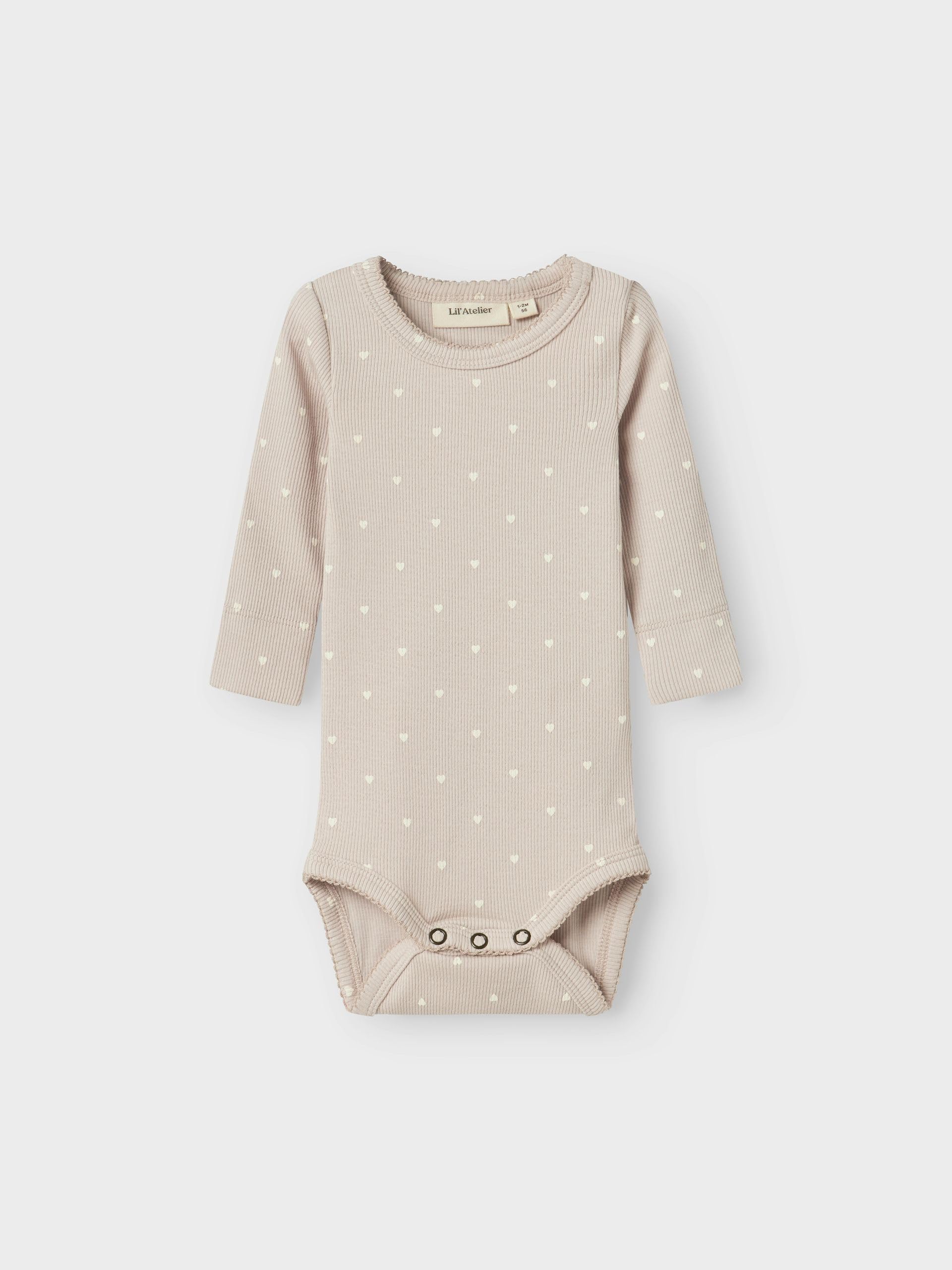 Lil' atelier baby Nbfgago Ls Slim Lil Noos Body damskie, Gray Morn, numeric_74