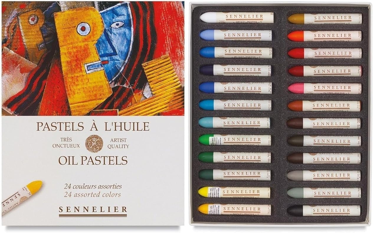 Sennelier Pastels à Huile 24 Couleurs - Qualité Artistique (France Import) Made in France