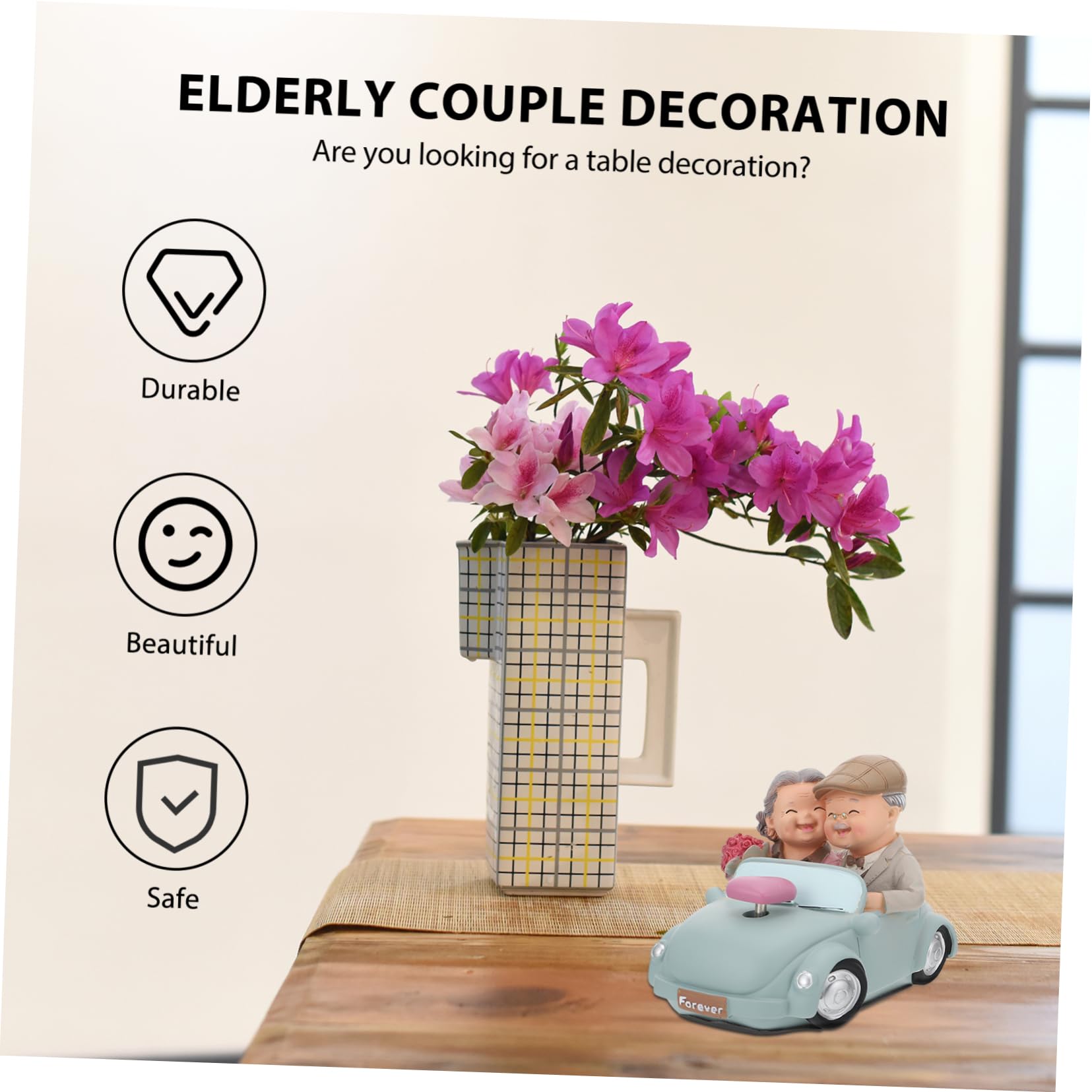 Ipetboom Hochzeit Cake Topper Aus Kunstharz Älteres Figur Tischdeko Für Nachttisch Oder Schreibtischornament Exquisites Design