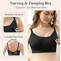 Vista 4 de 4HOW Pumping Bra Hands Free Nursing Pumping aBra All in One Wireless Padded Maternity Bralette for Large Bust