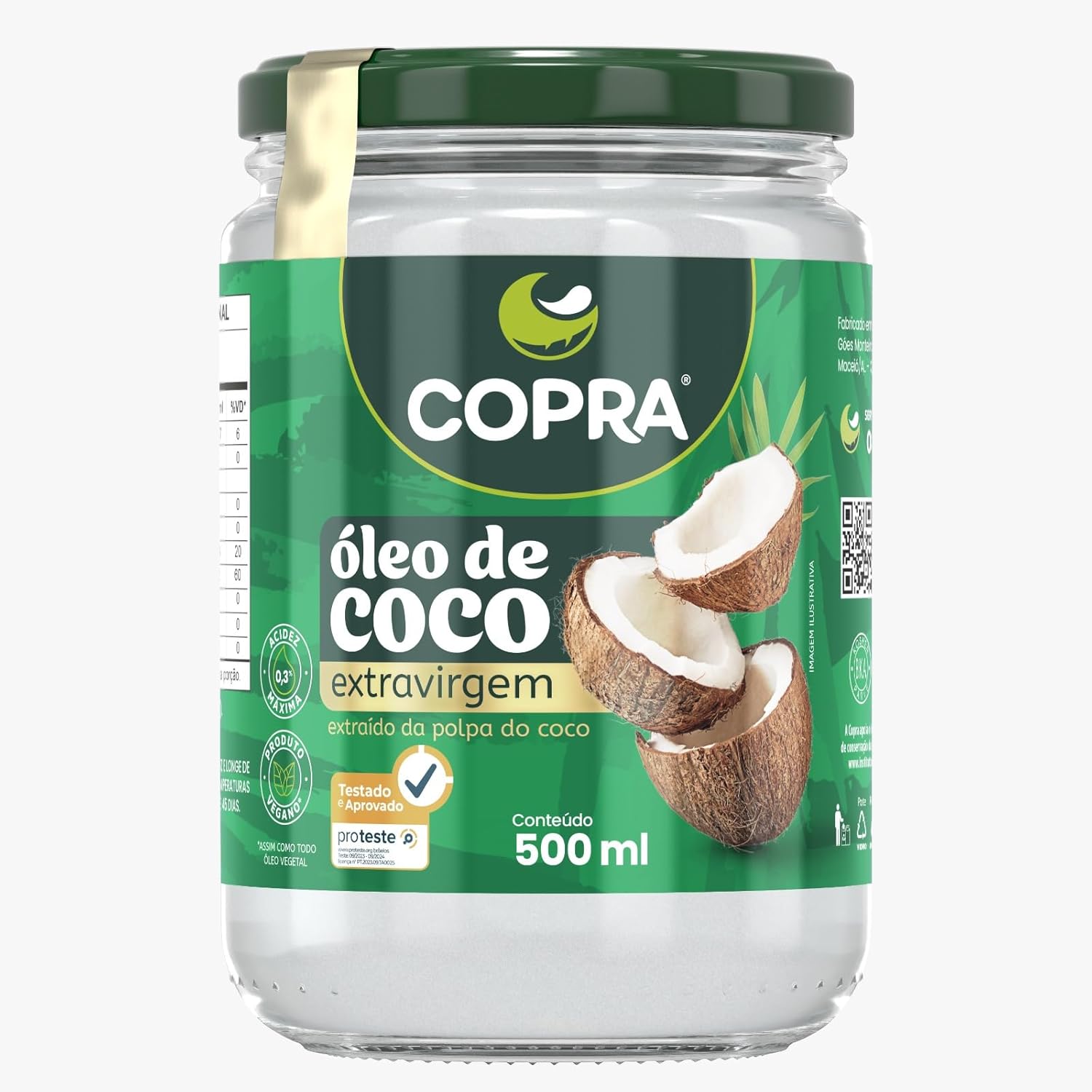 Óleo de Coco Extra Virgem Copra 500ml Óleo de Coco Extra Virgem Copra 500ml