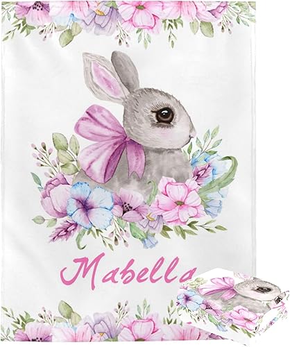 Miniatura 283 de Manta de bebé personalizada con nombre, mantas de bebé de elefante personalizadas para niñas, regalos de bebé, productos para bebés, mantas súper