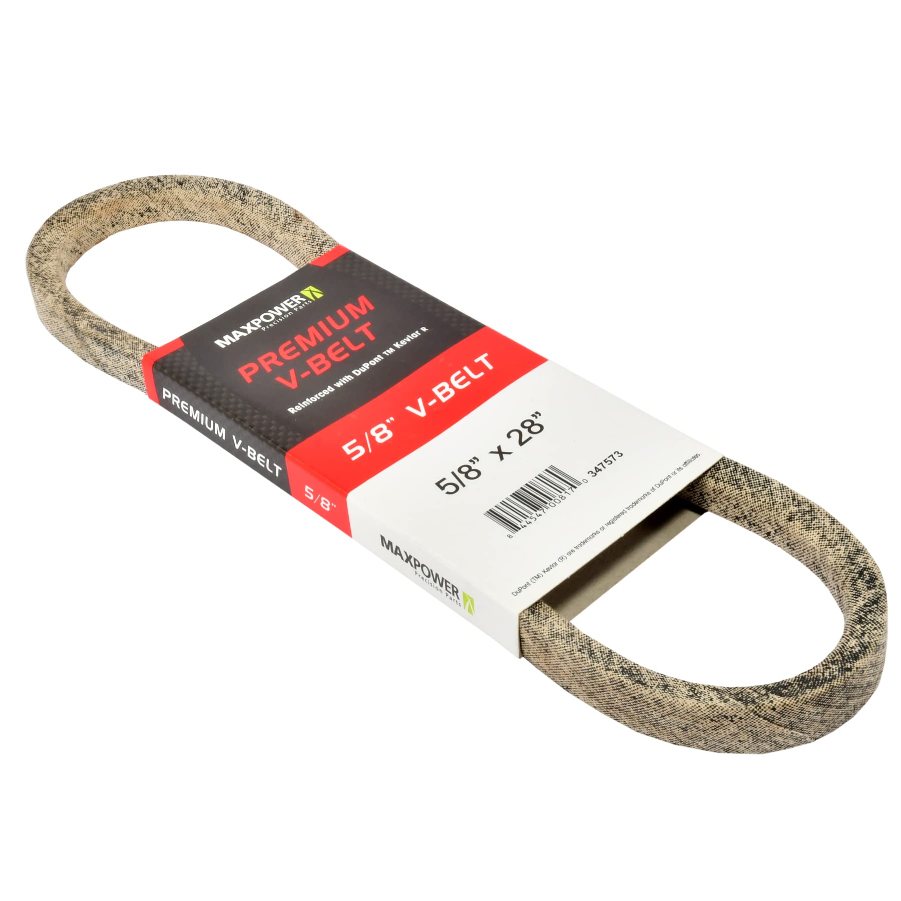 Maxpower 347573 Premium Belt Reinforced with Kevlar Fiber Cords, 5/8" x 28", beige - Image 2