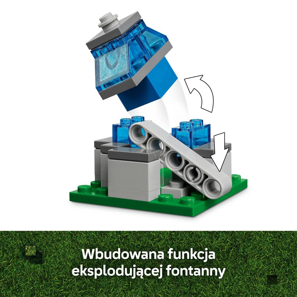 LEGO Minecraft Atak balonowego Ghasta na wioskę 21273 | scenka Minecraft, zestaw akcji z gry, prezent dla fana Minecrafta 10+, 555 elementów
