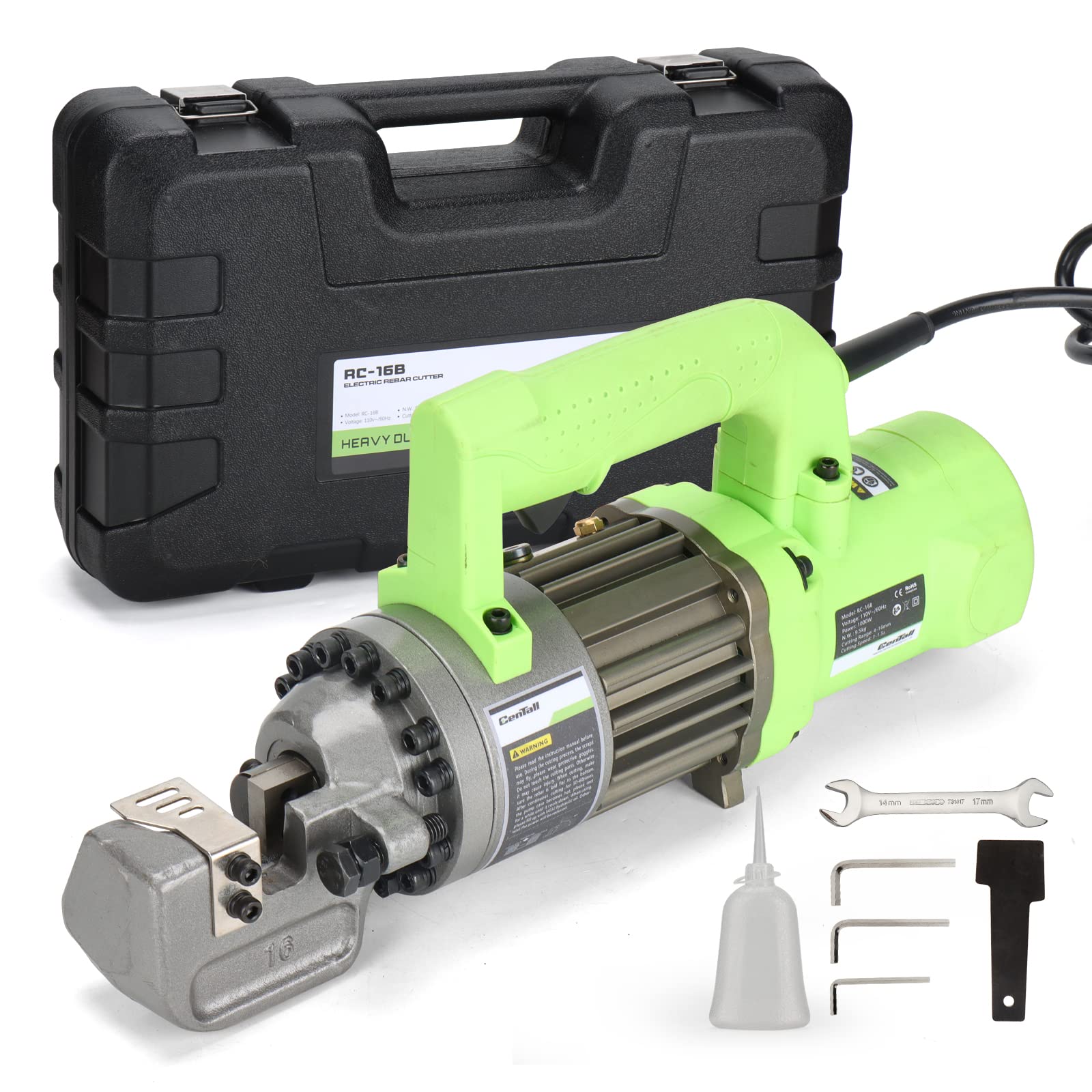 5/8” Electric Hydraulic Rebar Cutter Tool 1-1.5s RC16B (Green)