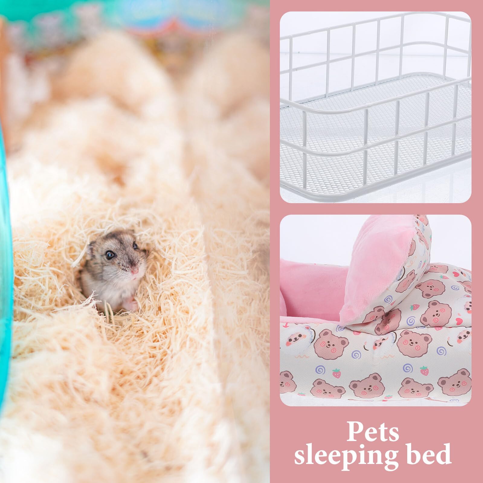 Toyvian Chinchilla-hängematte aus Hochwertigem Material mit Metallhaken zum Einfachen Aufhängen Komfortabel und Atmungsaktiv für Kleine Haustiere zum Schlafen und Spielen