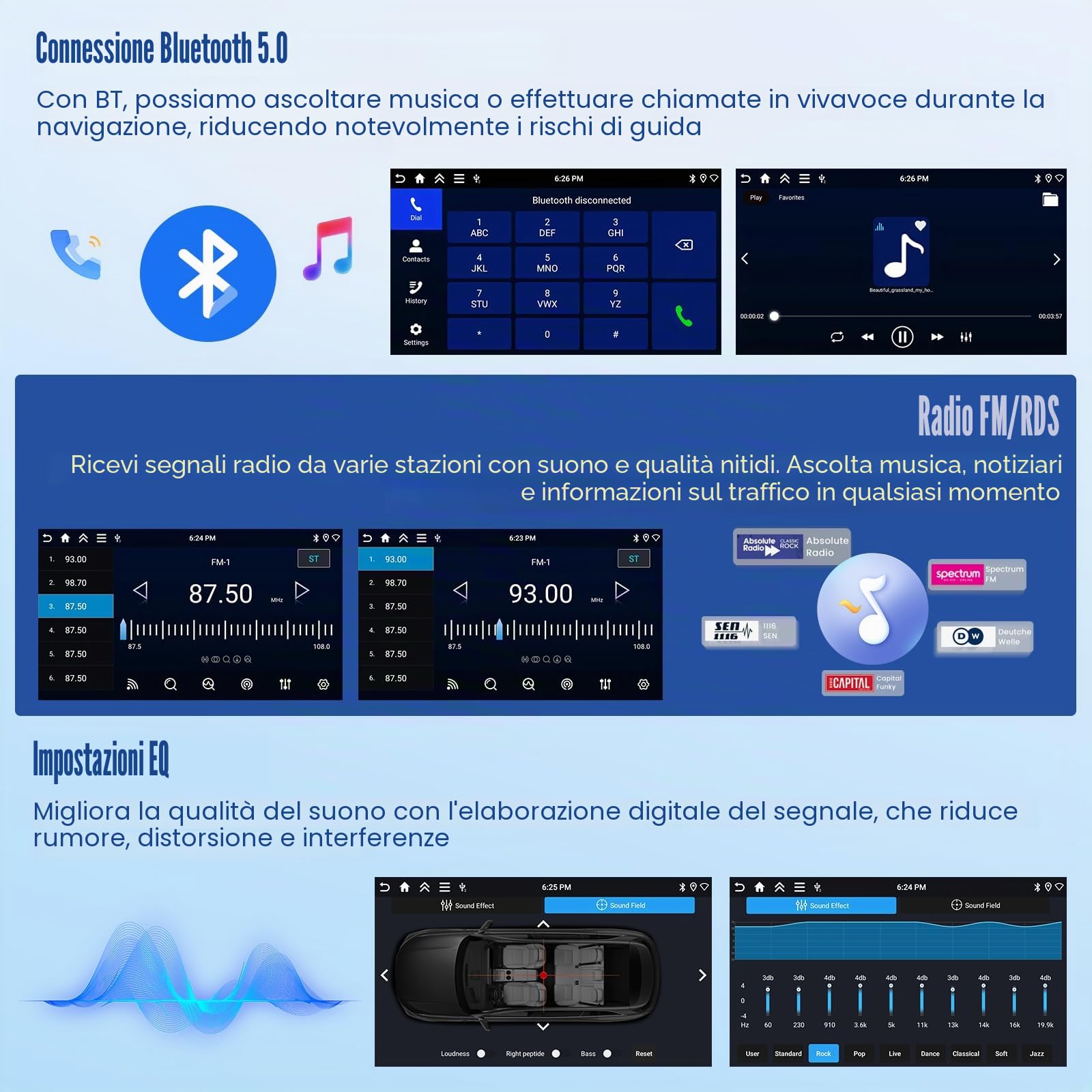 [4G+128G]Inefala Android 15 Autoradio per Seat Leon MK2 2005-2012 con Wireless Carplay Android Auto, 9 Pollici Touchscreen Stereo Auto Bluetooth con Navi GPS WiFi RDS/FM SWC Retrocamera Mic