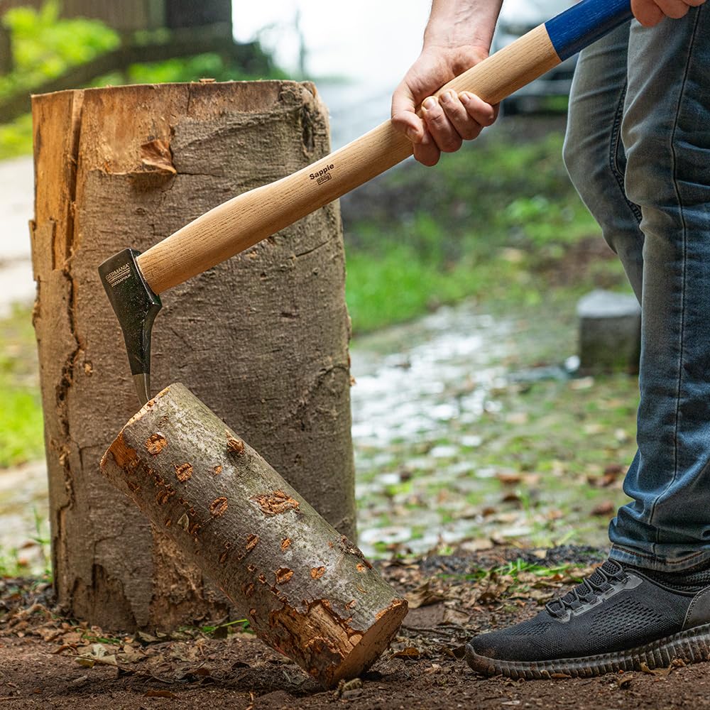 Germania Sappie Set 2 Stück - 40 und 80 cm Stiel aus Eschenholz - 550g Kopfgewicht - Forstwerkzeug Fällheber Holzheber Wendehaken