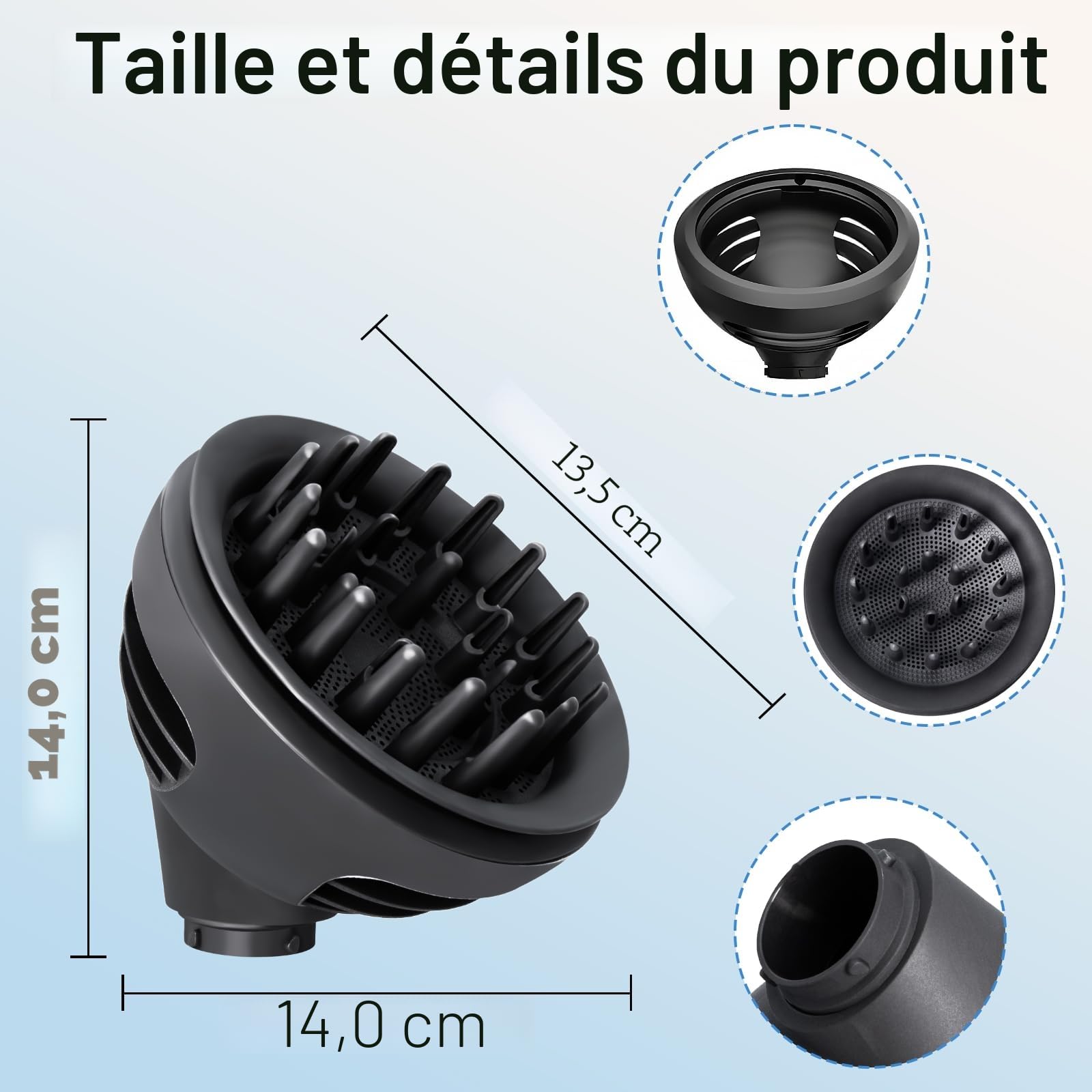Diffuseur Wave+Curl pour Dyson Airwrap HS01 HS05 HS08 Accessoire, embout pour dyson airwrap, conversion pour Dyson Airwrap Styler en sèche-cheveux