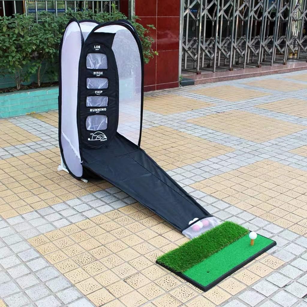 YGO Golf Hitting Nets Golf Training Aids Practice Target Chipping Nets for Backyard Driving Range with Carry Bag and Hitting Mat for Indoor Outdoor Sports (Color : Net+b mat+Putter) : Sports & Outdoors