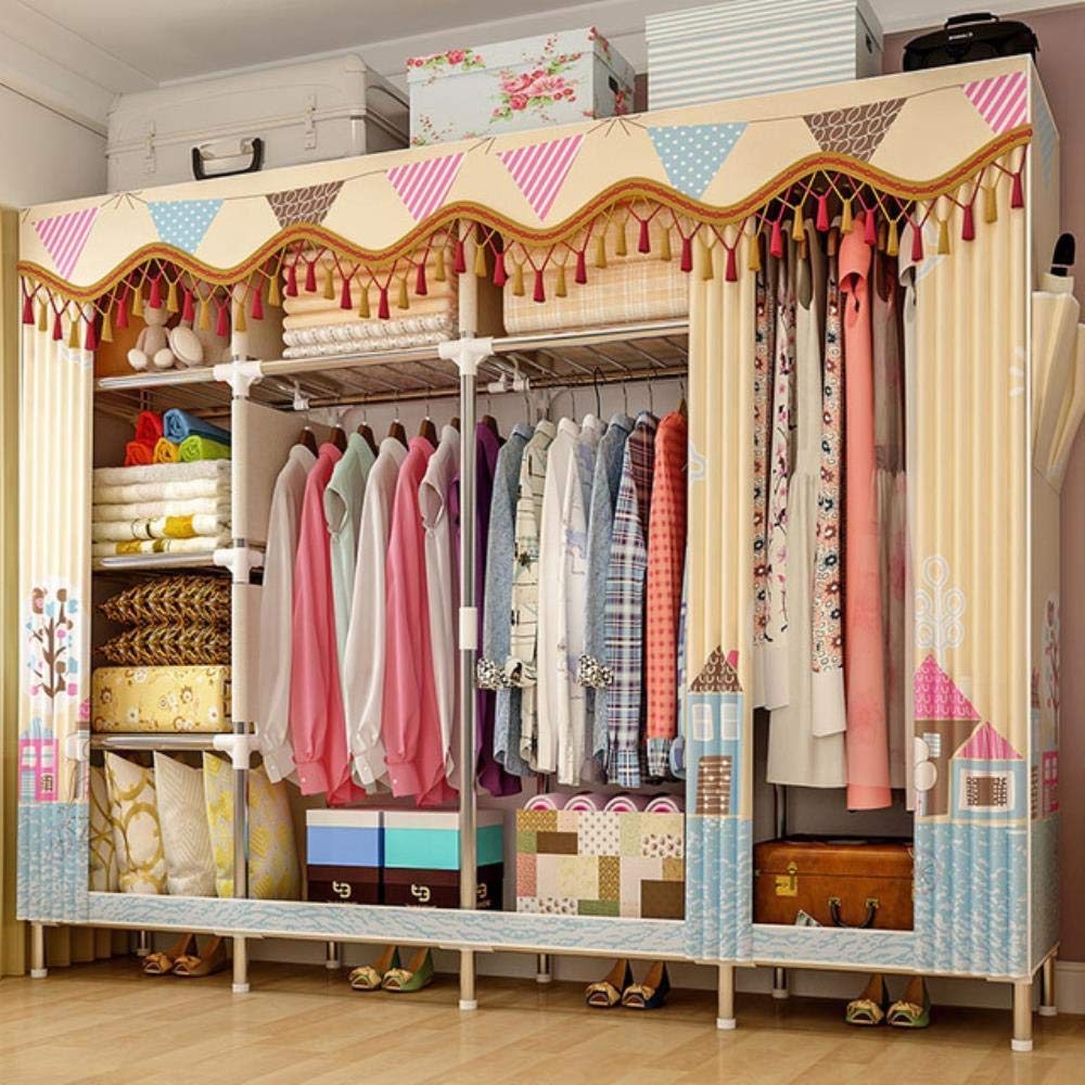 Placard armoire de rangement en tissu portable pour optimiser les petits espaces