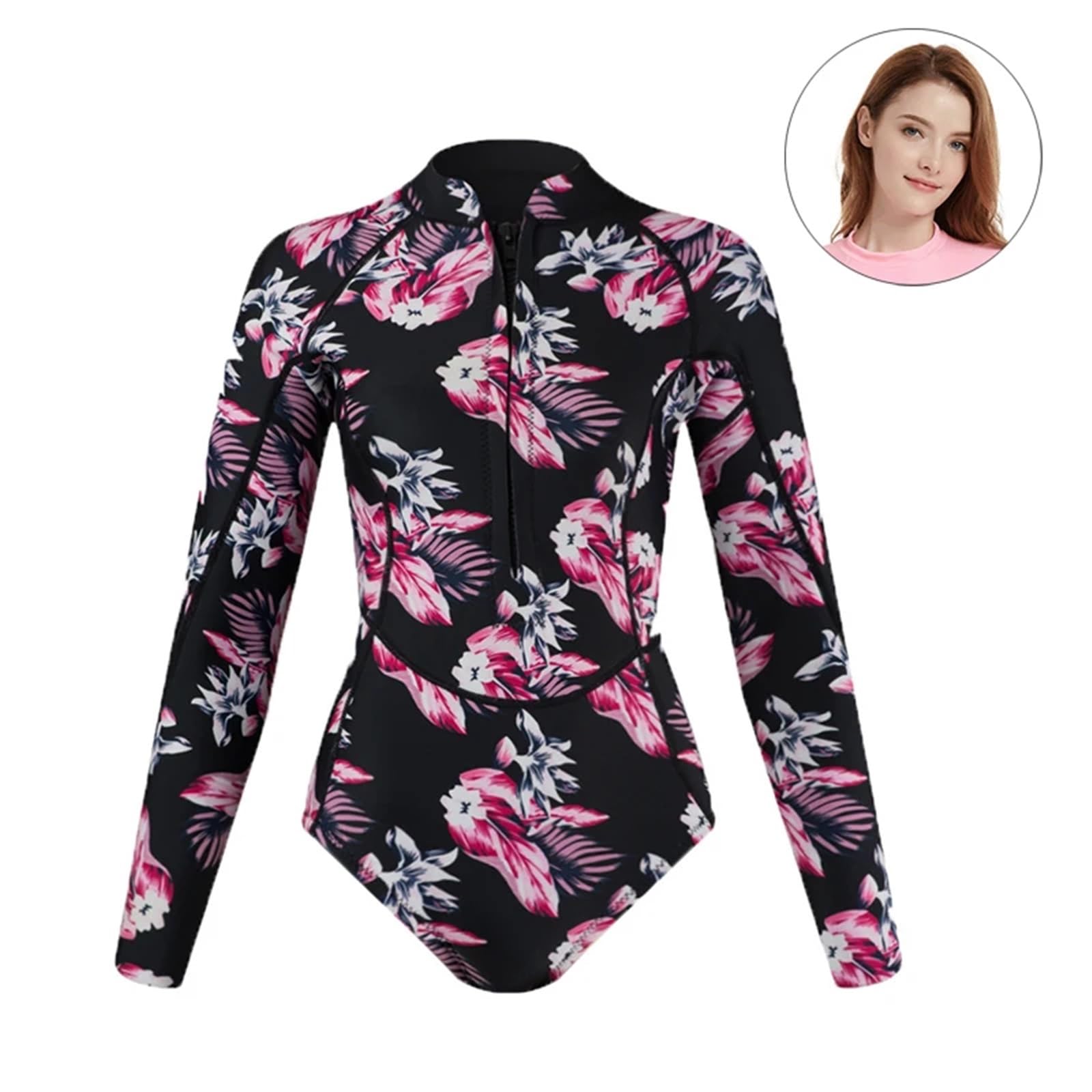 Traje de Surf Traje de Neopreno 2 mm for Mujer, Bikini Manga Larga, Traje Buceo, Surf, Trajes baño térmicos Deportivos