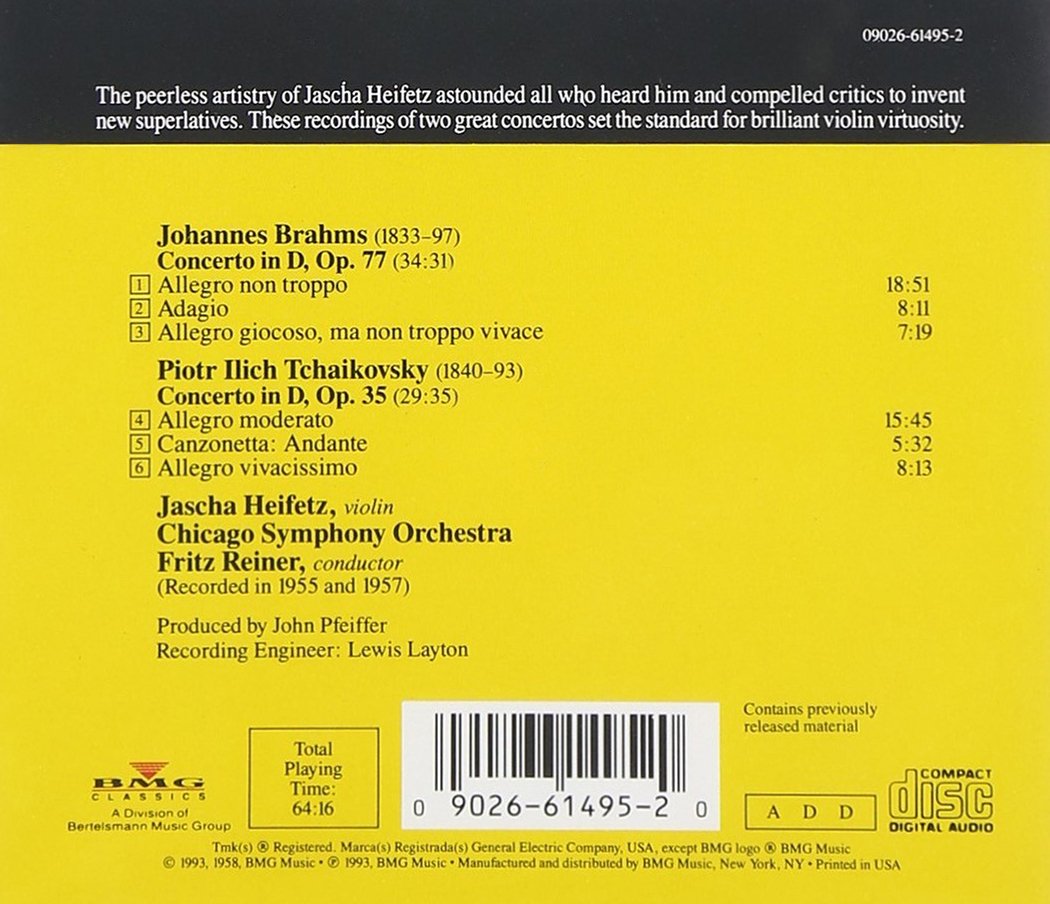 Tschaikowsky / Brahms Violinkonzerte
