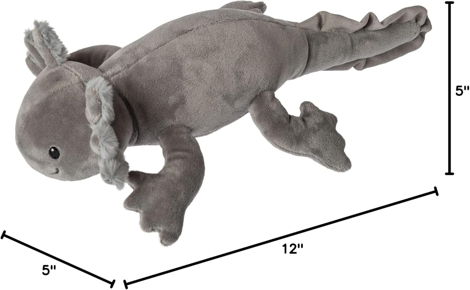 Mary Meyer Axolotl Stuffed Animal Soft Toy, 12-Inches, Grey Otto