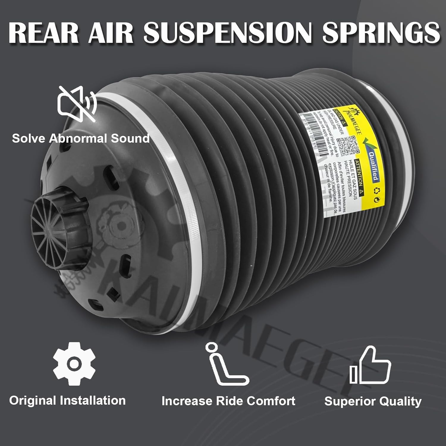 2PCS Rear Air Spring Kits Air Suspension Bags Replacement for Jeep Grand Cherokee 2016-2022, 68258355AA 68258354AA
