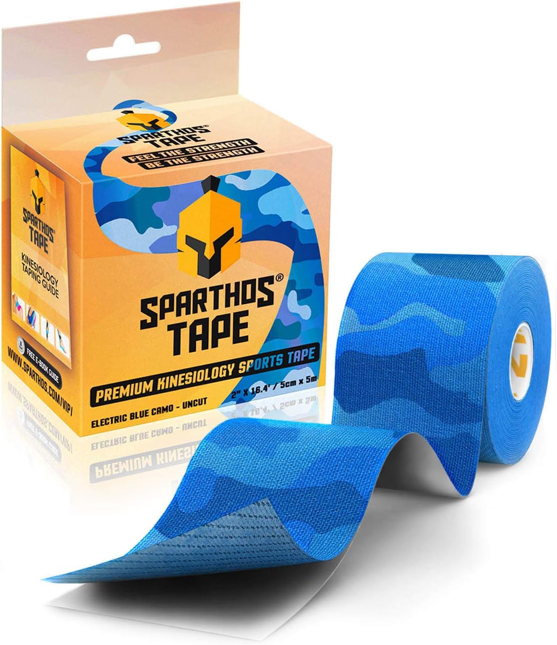 Sparthos Tape Color Bundle: Electric Blue Camo + Wild Pink Camo + Tiger Orange [16.4 ft Uncut Rolls]