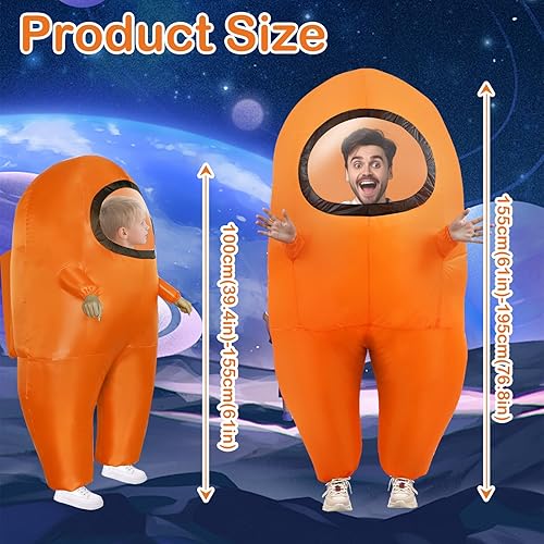Miniatura 2 de Disfraz de astronauta inflable divertido Halloween traje espacial fiesta escuela baile juego fans