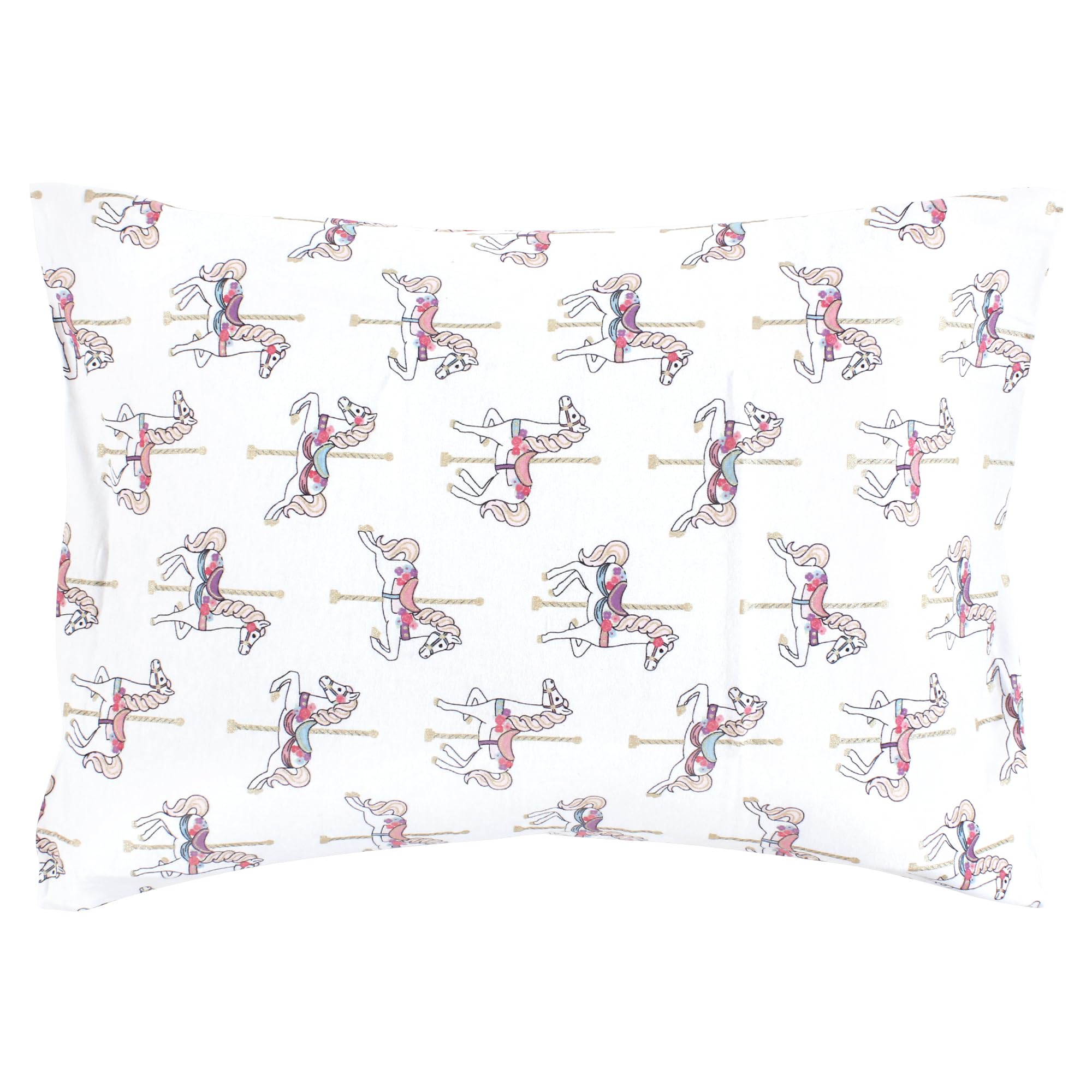 Hudson Baby Unisex Baby Cotton Toddler Pillow Case, Carousel Horse, One Size
