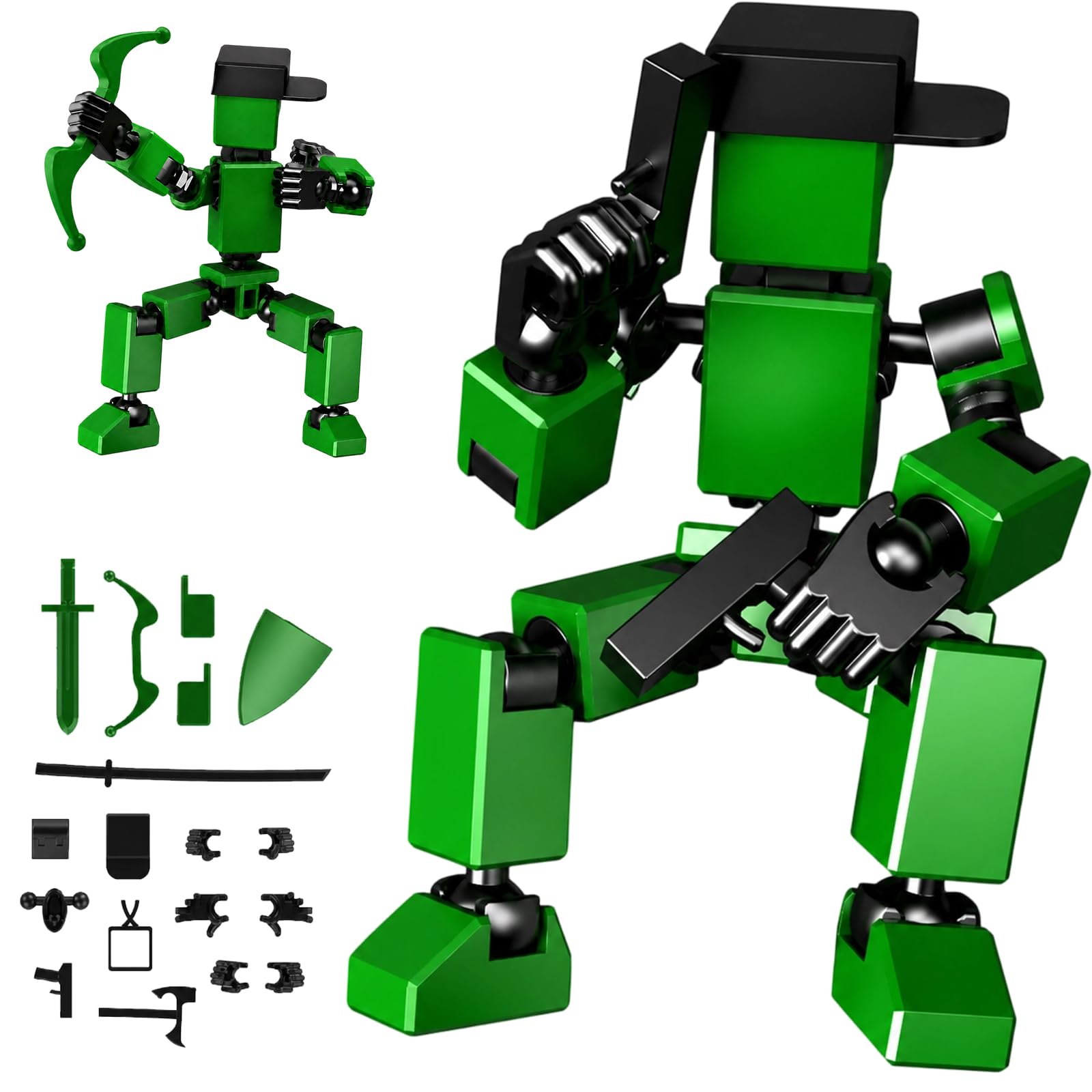 Kids Play Action Figure, 3D Printed Action Figures Changeable Flexible Action Figures, Movable Joints Robot Toys, Movable Robot Action Figure for Friends, Painting Collections, Photography Props