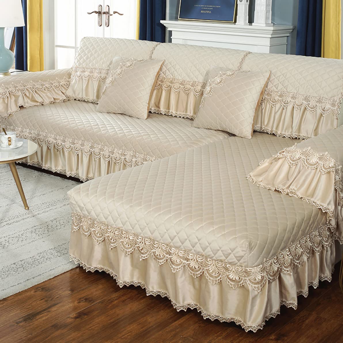 ベージュ キルティングソファ 長方形 ベージュ キルティングソファ 長方形 ベージュ キルティング