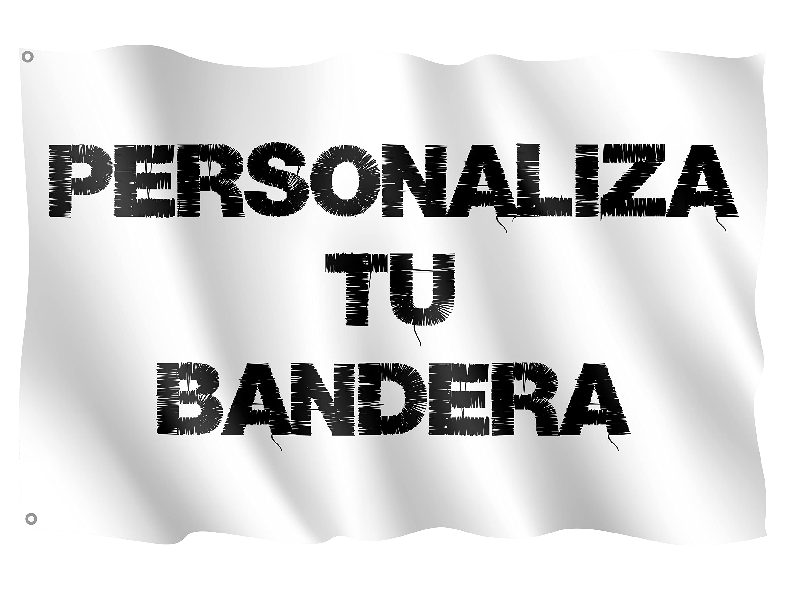 Oedim Bandera Horizontal Personalizada, 150x85cm, Reforzada y con Pespuntes, Bandera con 2 Ojales Metálicos y Resistente al Agua