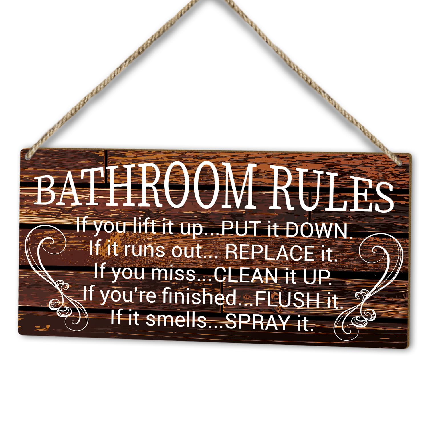 Bathroom Rules Warning Sign, 10