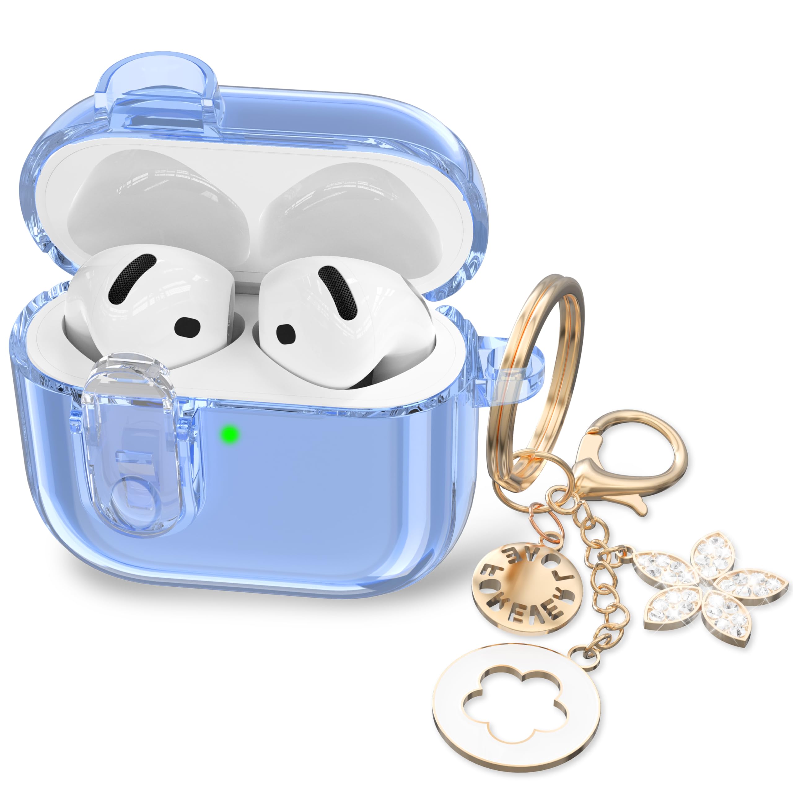 RFUNGUANGO Compatible with Airpods 2nd /1st Case,Automatic Pop-up with Safety Lock Clip, Full Body Shockproof Hard Case with Keychain Compatible with AirPods case,starry sky — view 36