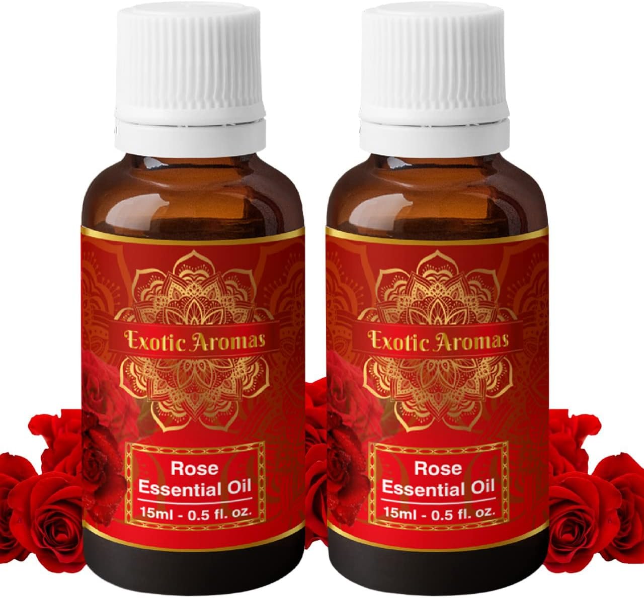 Exotic Aromas Rose Essential Oil (15Ml + 15Ml) Pack of 2