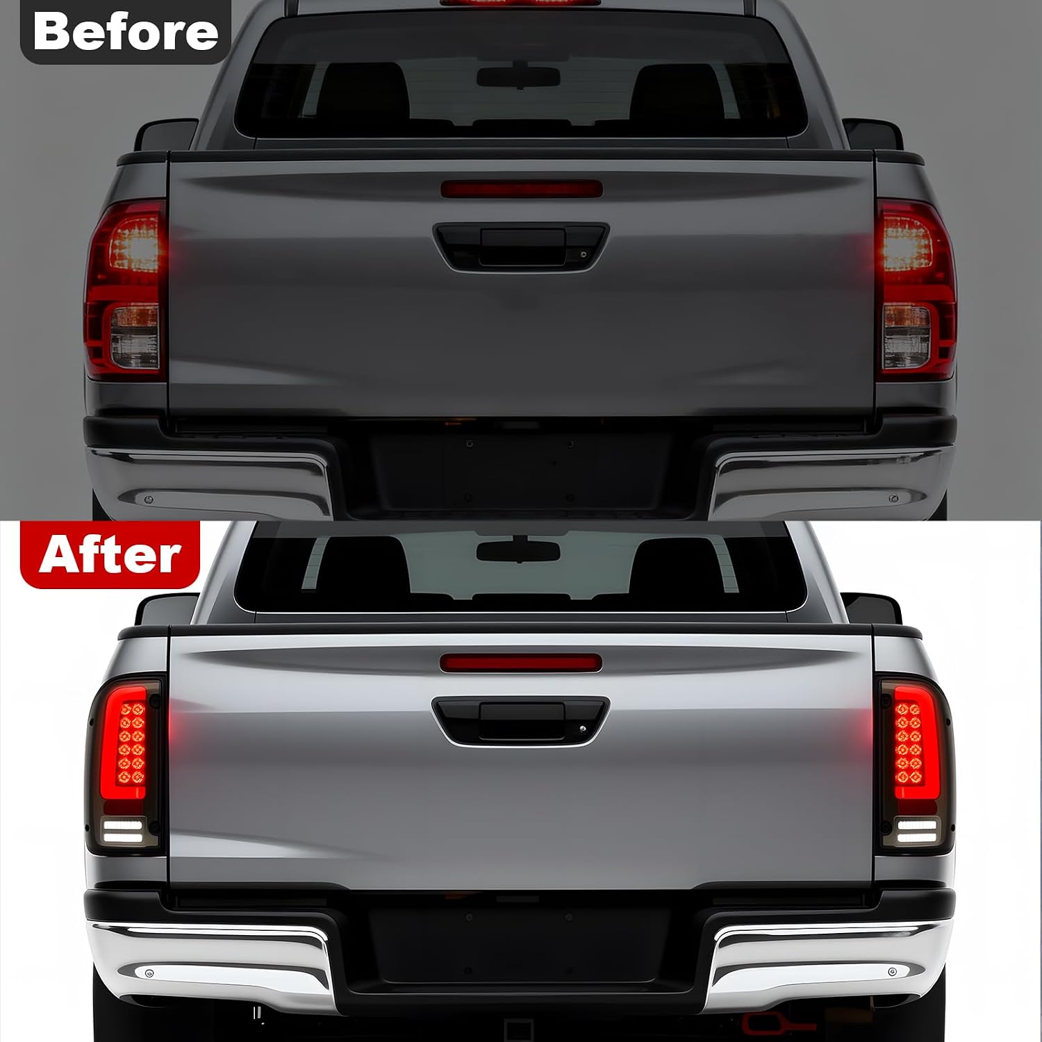 LED Tail Lights Compatible with 1995-2000 Tacoma Taillights Assembly Turn Signal Light Brake Light Reverse Light Running Light Tail Lamps Driver and Passinger Side