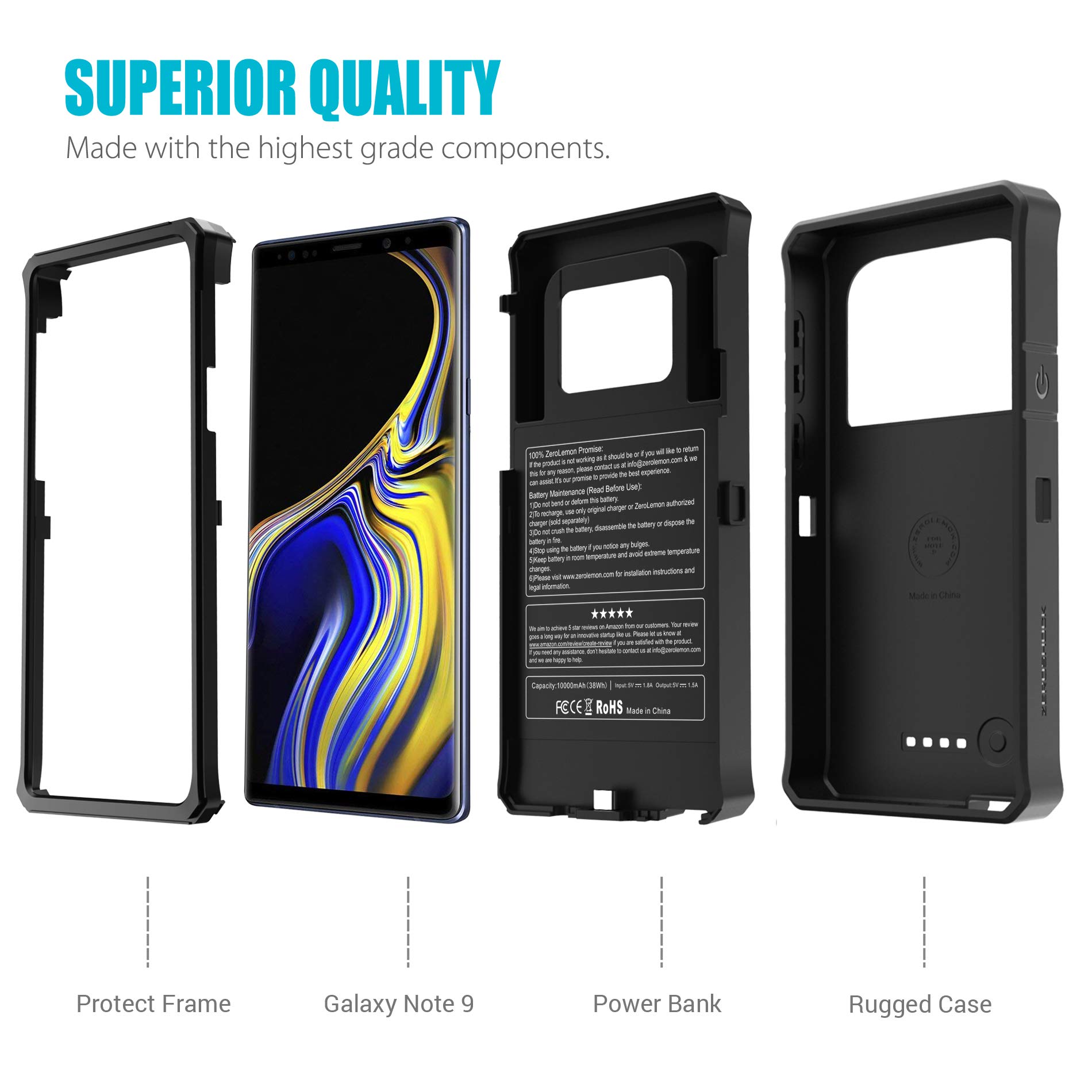 Case Zerolemon Note Battery Case 10000mah Zerolemon Galaxy