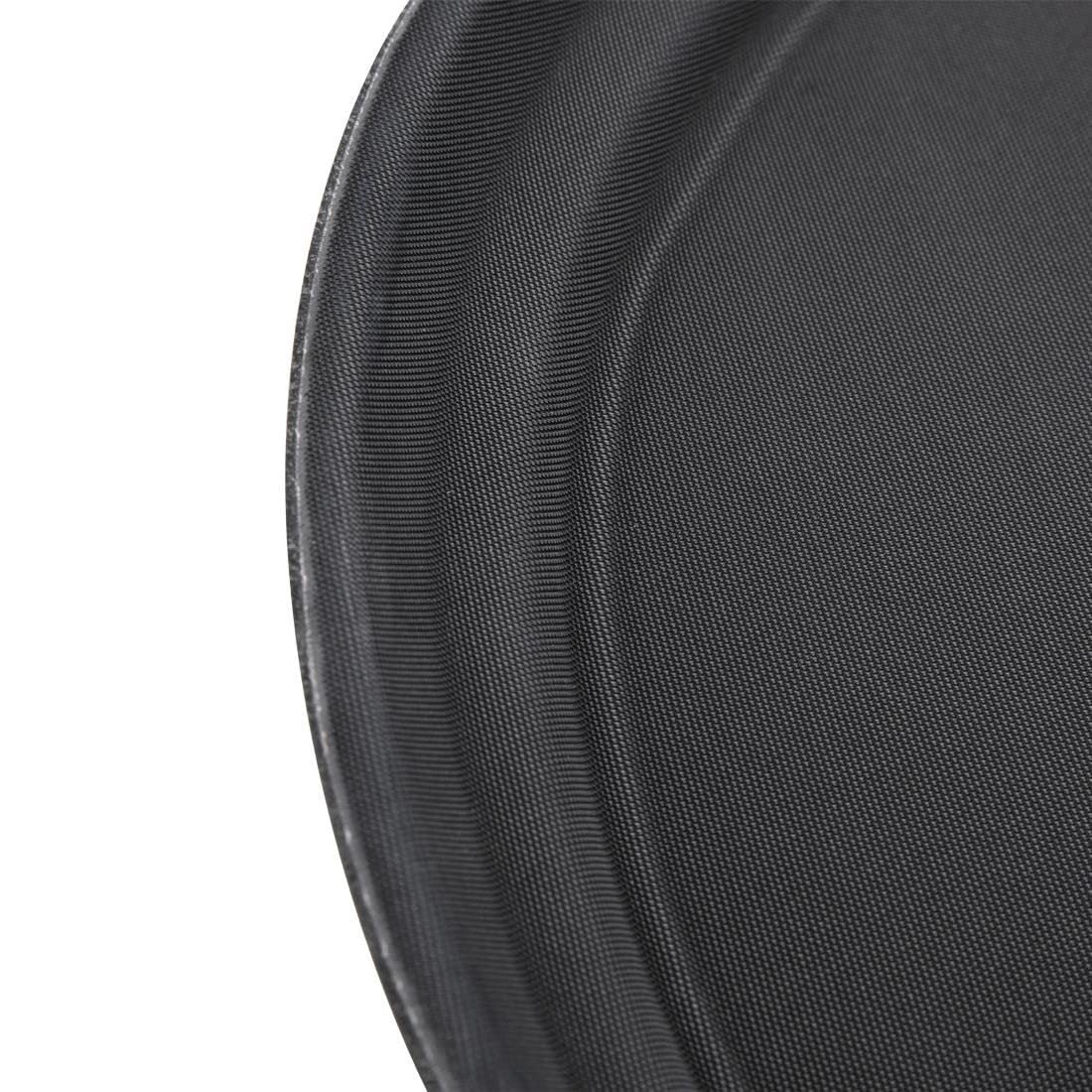 Olympia Kristallon Plateau ovale antiderapant noir Kristallon 685 x 560 mm, plateau en plastique polypropylène, plateau de service de nourriture ou de boisson, usage professionnel et domestique, C162