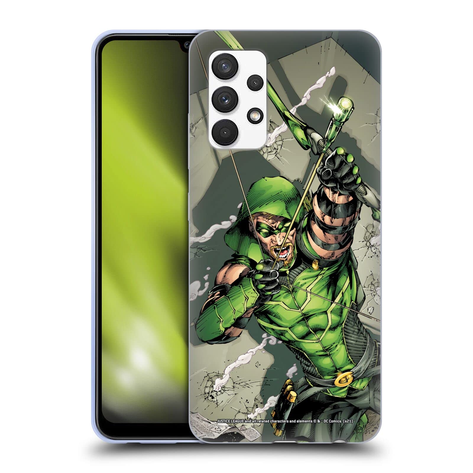 Head Case Designs Officially Licensed Justice League DC Comics New 52 Green Arrow Comic Art Soft Gel Case Compatible with Samsung Galaxy A32 (2021)