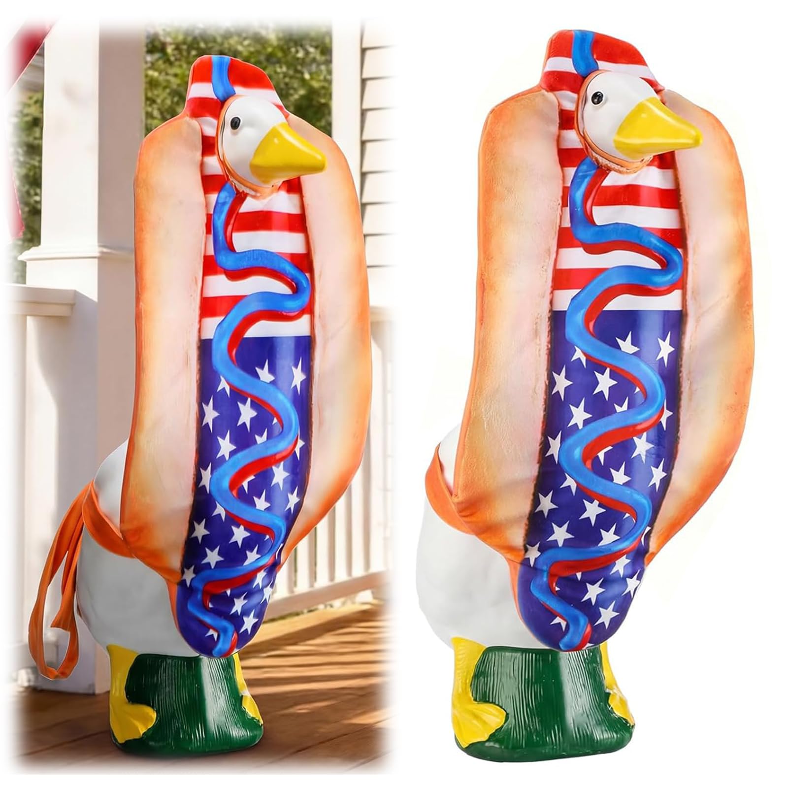 Multicolor Independence Day Festive Goose Outfits For 23In H Statues 250Th
