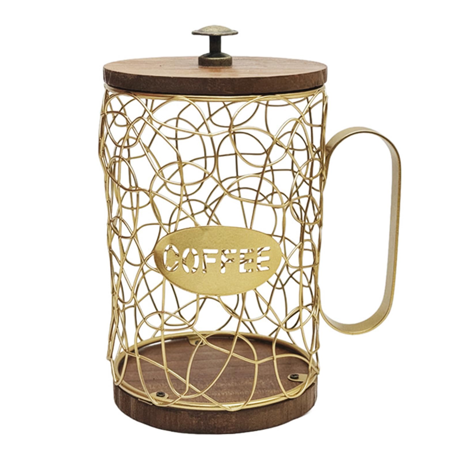 GKYQVE Multipurpose Coffee Holder Basket Elegant Opening for Home and Organization Sturdy Coffee Organizers Basket in Elegant Designs Featuring Opening
