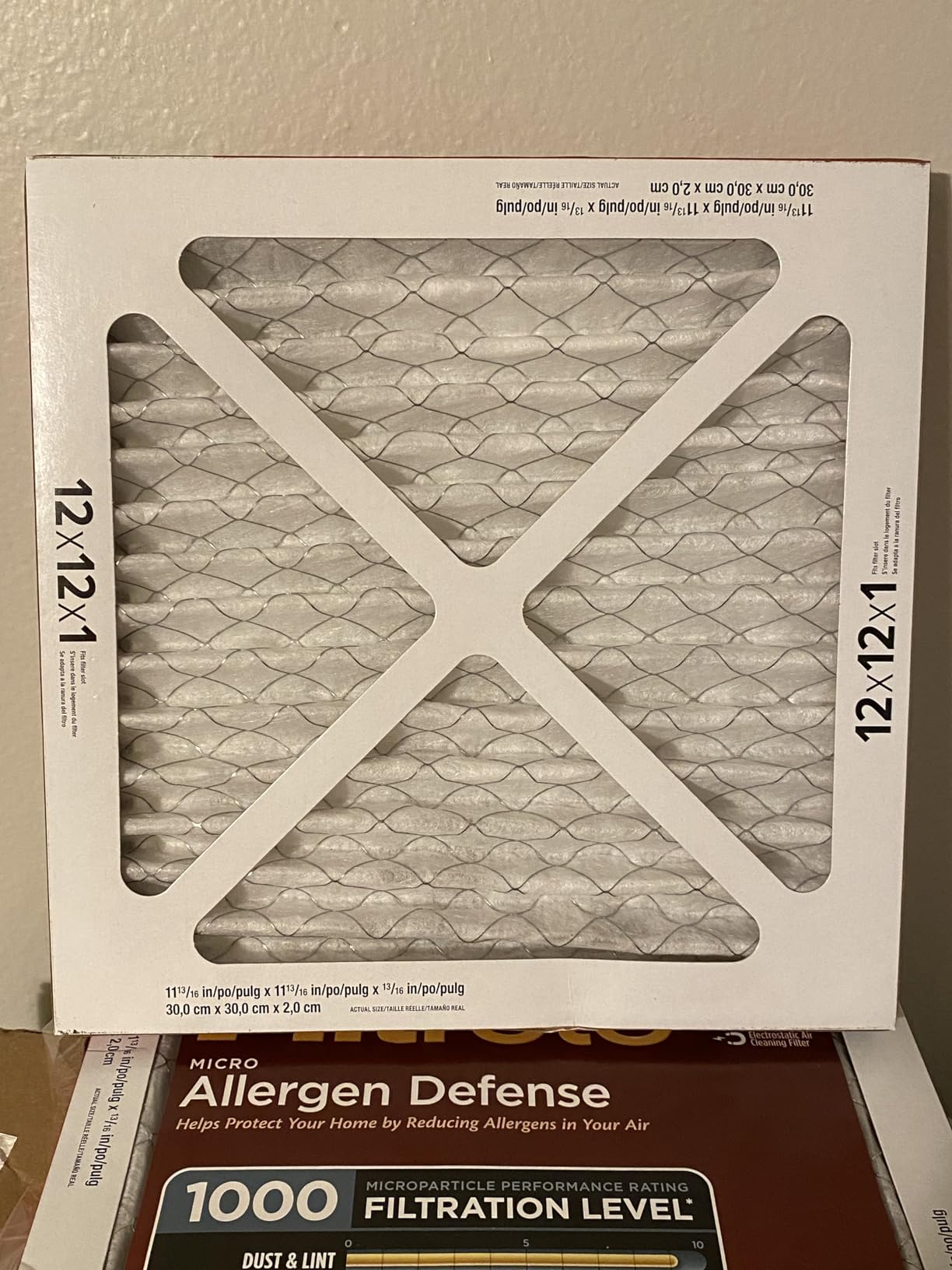 3M Filtrete 16x25x1 Air Filter, Allergen Defense Micro Allergen, MERV 11, MPR 1000 (4- Pack) photo review