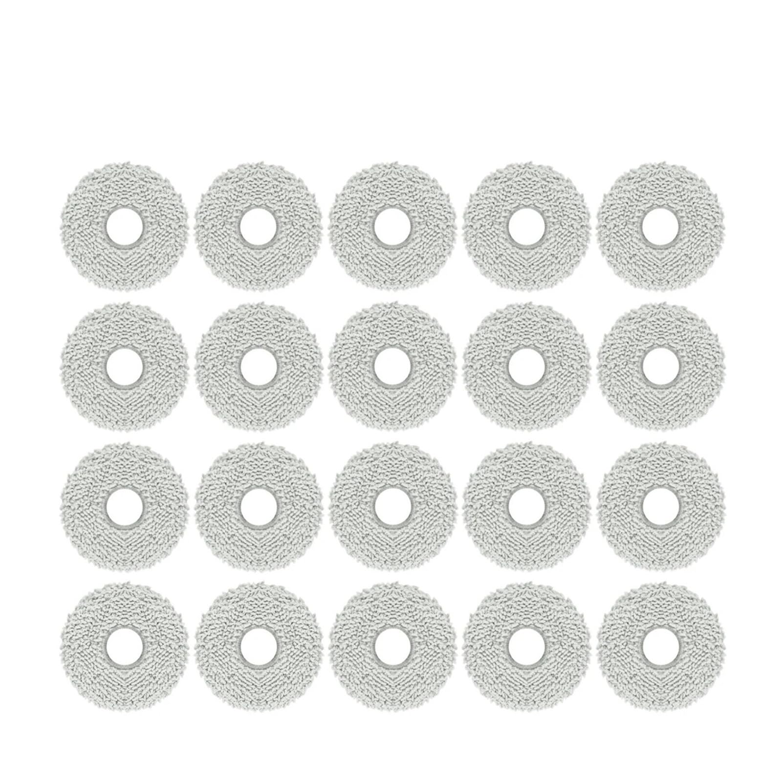 VIXWDRUTY Compatible For Ecovacs，Compatible For DEBOT，X1/X2/T10/T20/T30 MAX/PRO/T50/DEX86 Parts Main Roller Side Brush Filter Mop Cloth(A-20PCS)