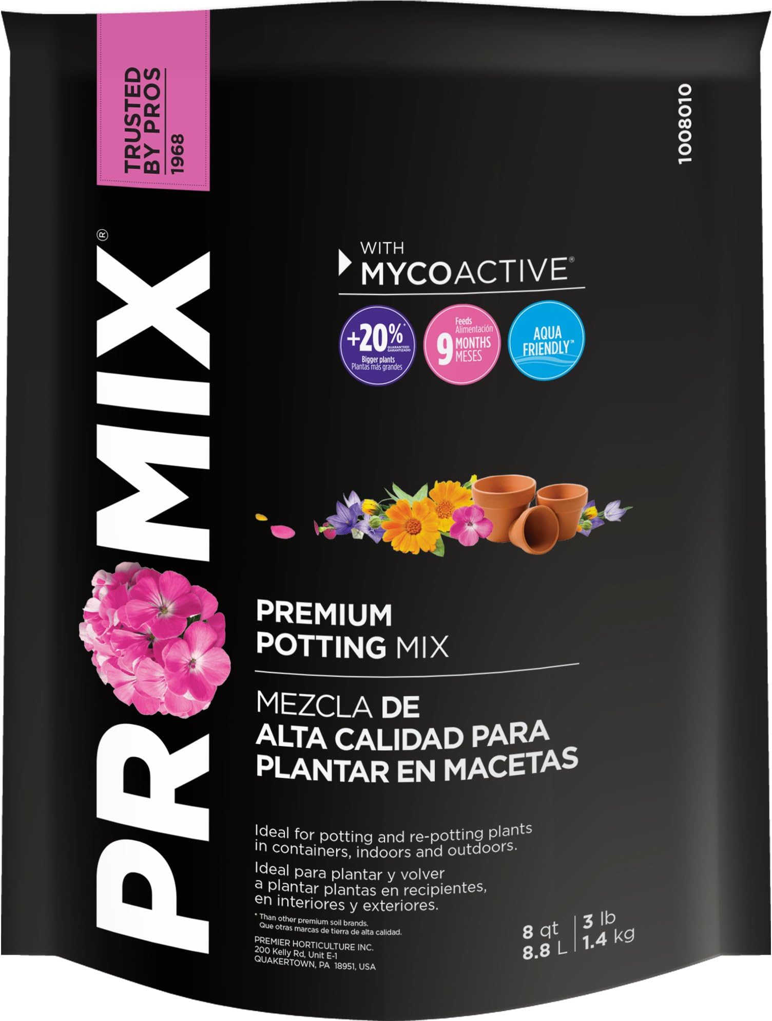 Premier Horticulture Pro Mix Ultimate Potting Loose, 8-Quart