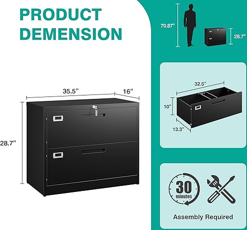 Miniatura 3 de SISESOL Metal Storage Cabinet with Drawers, 51" File Cabinets for Home Office, Locking Steel Storage Cabinet with Doors and Shelves for Home,