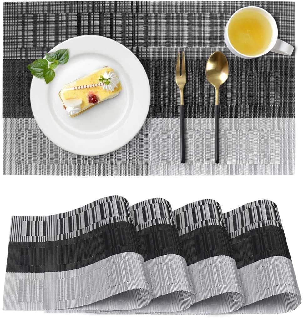 PVC Placemats Set – Heat-Resistant, Washable Placemats for Dining Table – Non-Slip Kitchen Table Mats, Easy to Clean Tabletop Protection for Indoor & Outdoor Use (4, Orange) — Amazon image 31