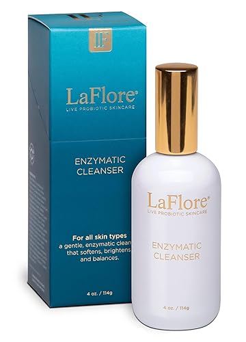 LaFlore Limpiador enzimático para la piel, equilibrio de la piel, lavado facial nocturno para limpiar y eliminar suavemente la suciedad, aceites,