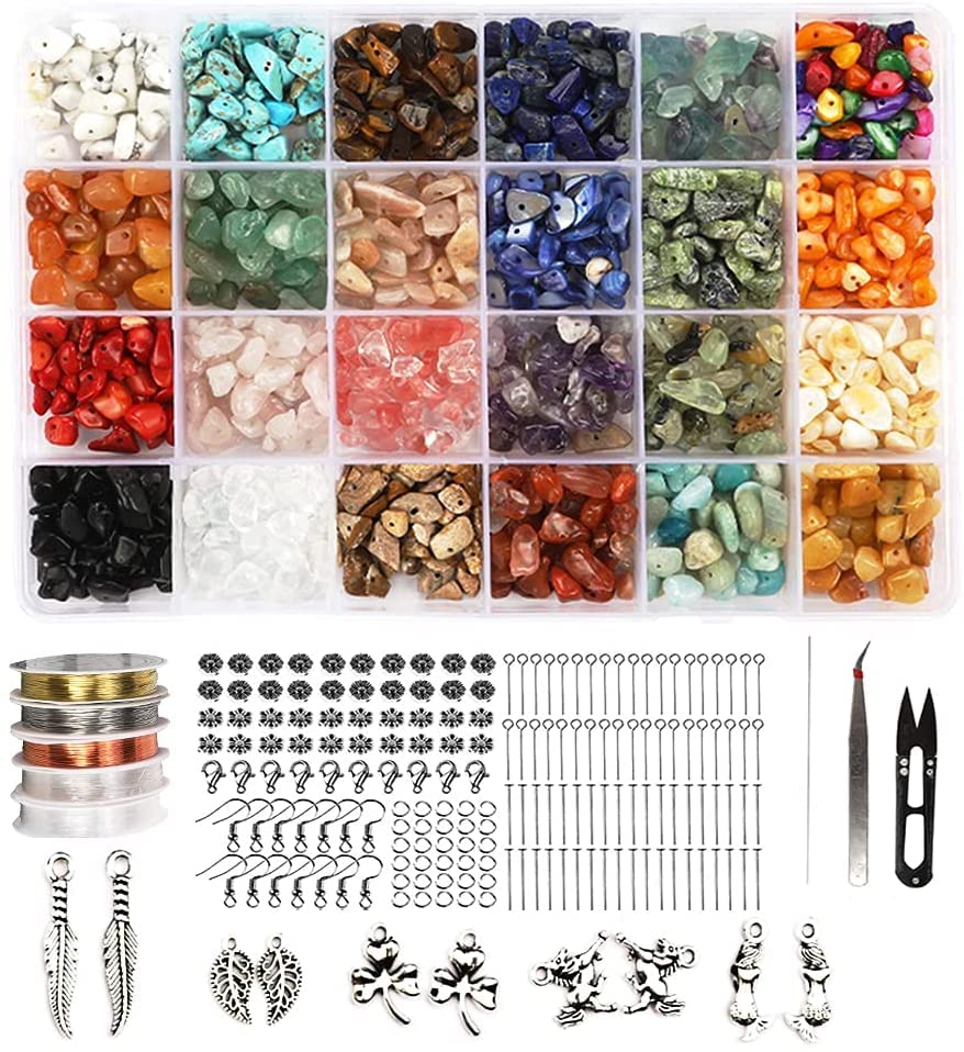 ShiningLove Jewellery Making Kit for Adults 24 Colors Bead Bracelet Making Kit,Jewellery Making